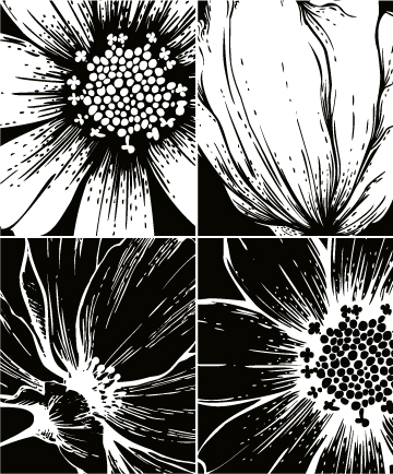 free vector Print flowers vector 1